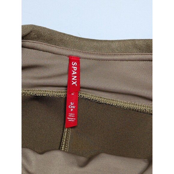 Spanx Women's Size Small Rich Caramel Brown Faux Suede Full Length Leggings - Picture 3 of 5